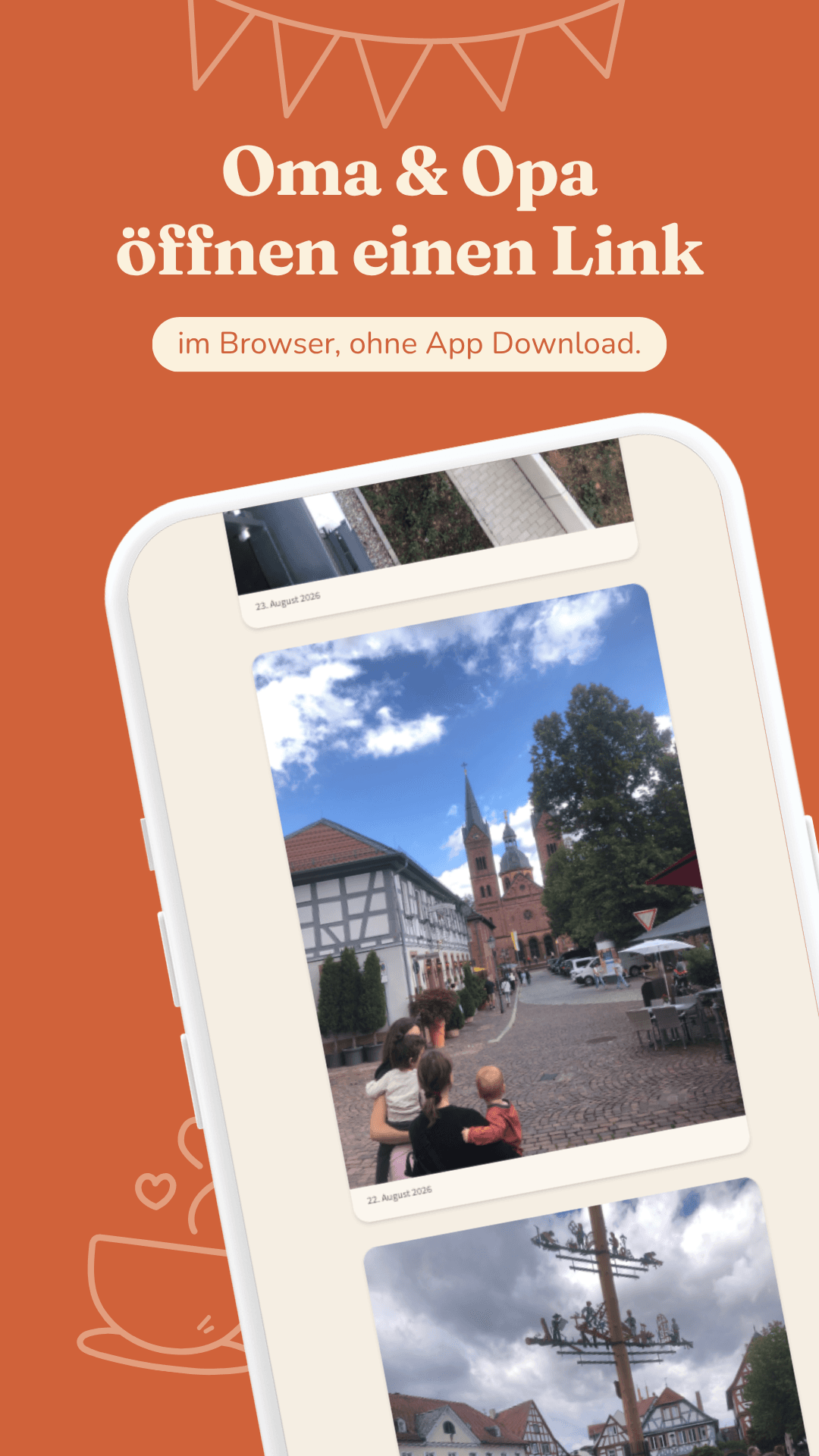 Oma und Opa öffnen einen Link, ohne App
